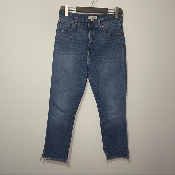 Madewell Women’s Perfect Vintage Jean Size 29 High Rise Straight Crop Blue Denim - Picture 2 of 13